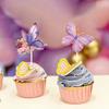 Butterfly Cupcake Toppers, Butterfly Themed Women Birthday Spring Party Decorations Pink and Purple Butterfly Cupcake Toppers