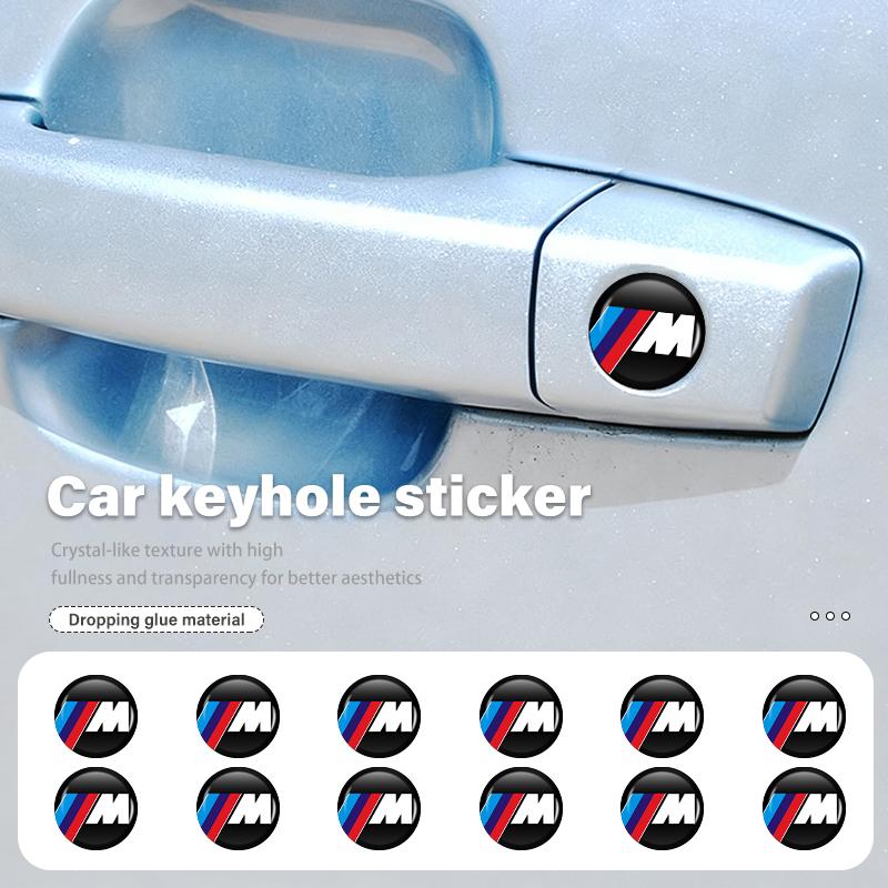 For BMW 5SG30 Car Door Keyhole Sticker Lock Protector Lock Core Decal Accessories For BMW M3 M5 X3 E93 F10 F20 F30 F40 F15 F25 F26 F31 F49 F86