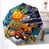 1pc Dragon Ball Z & Pokémon Automatic Opening Umbrella Portable 3-Fold Design with 8-Bone Iron Frame Outdoor for Fans, Travelers, Everyday Use Perfect