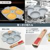 RANXINGST Fried Egg Pan with Lid, Four Holes, Gas & Induction Compatible, Non-stick Ceramic Coating & Detachable Handle, Divided Pan, PFOA/PFOS Free,