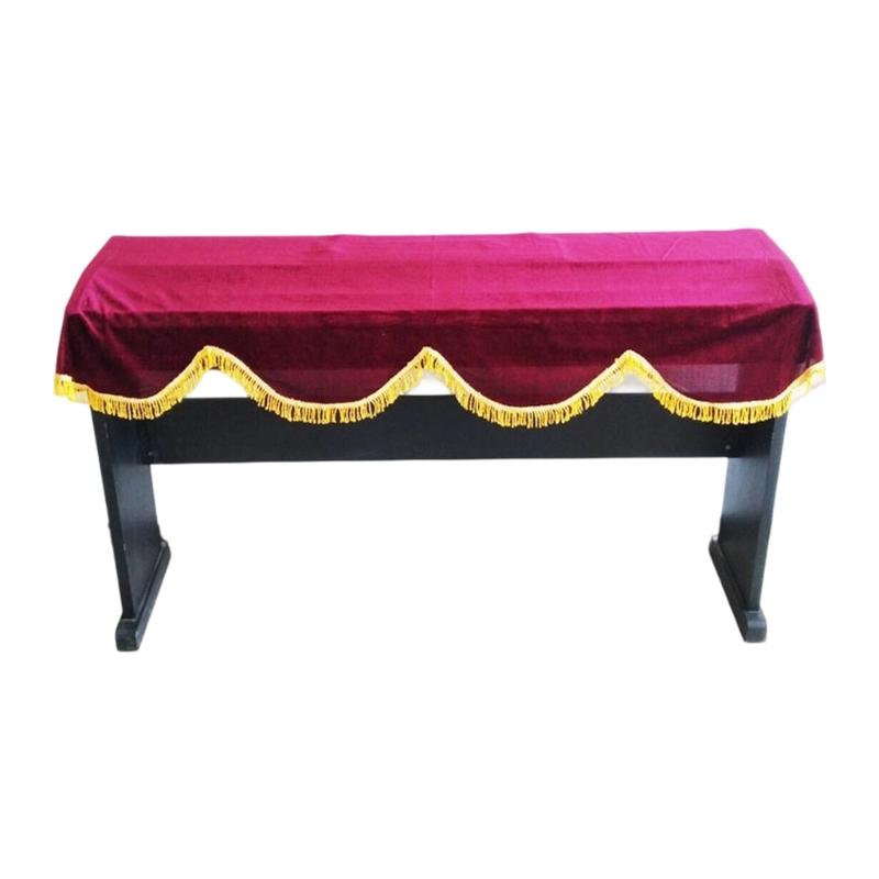 Elegant Velvet Keyboard Piano Dust Cover Decorative Protector 88 Key Electric Piano Cover For Enhanced Durability красный