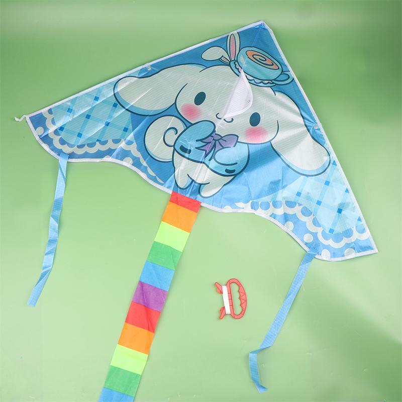 Cute Cartoon Colorful Triangle Kite Flying Toys Kite For Children Kids With 30M Kite String Outdoor Fun Sports Kites Toys