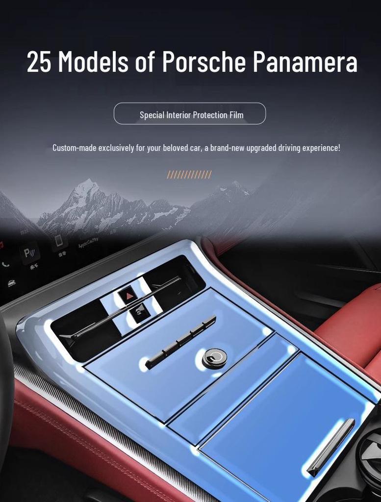 Porsche Panamera Console and Navigation Protection Film (Fits 25 Models)