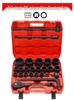 Heavy Duty 26-Piece 12-Point Socket Wrench Set for Auto Repair
