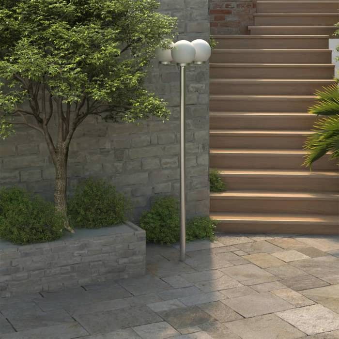 VidaXL Garden Floor Lamp 3 Lights 220 Cm Garden Lamp Outdoor Lighting 40389