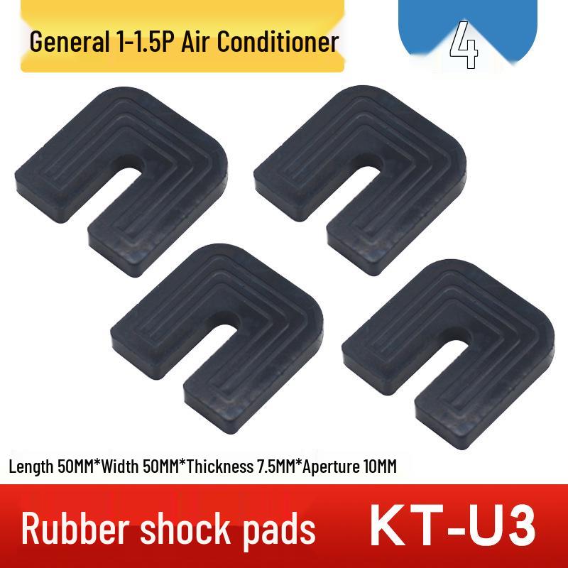 Shock Absorbing Rubber Foot Pad for Air Conditioner Outdoor Unit, Anti-slip & Heightened