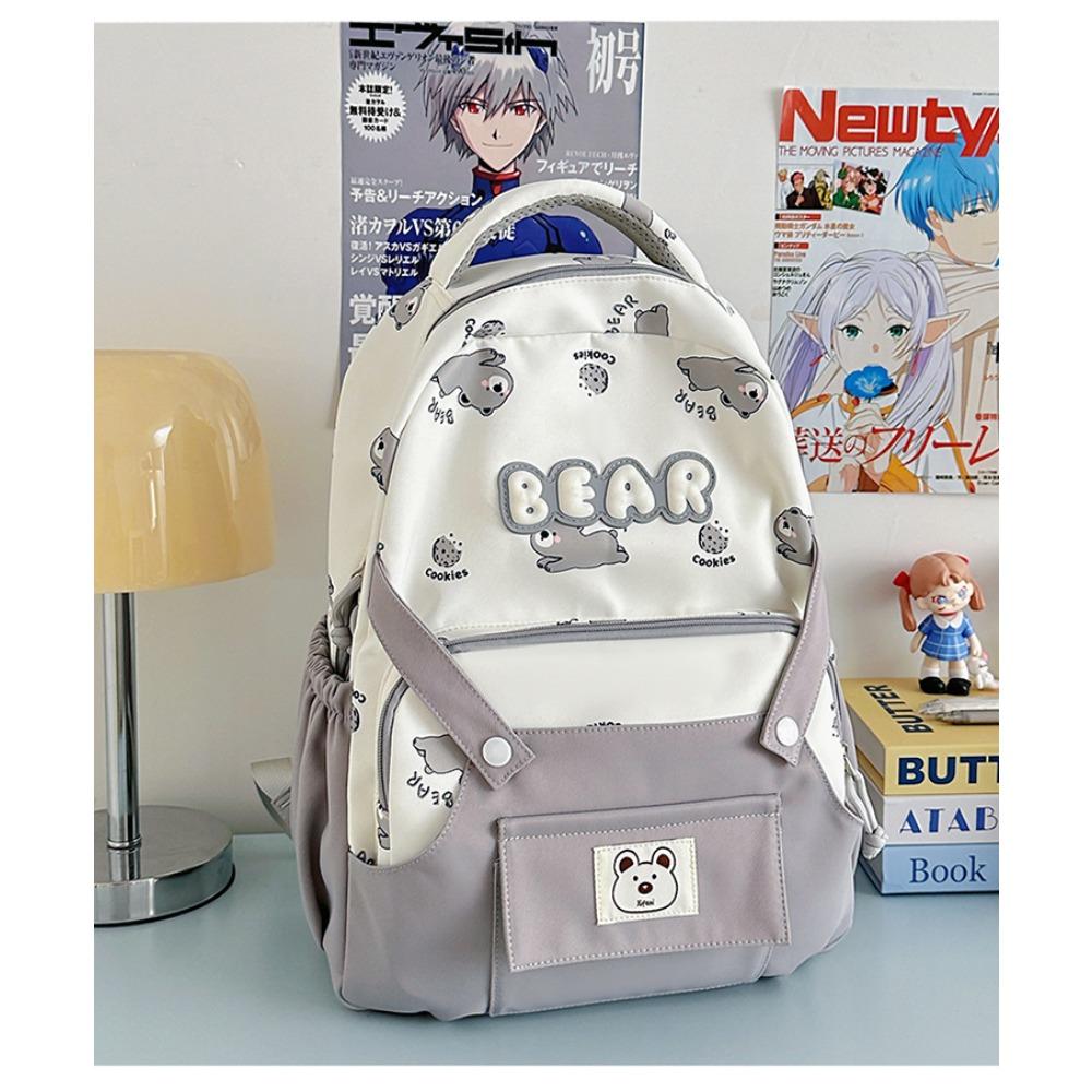 School bag female ins wind Korean version junior high school student travel backpack high school student computer bag college student backpack tide серый