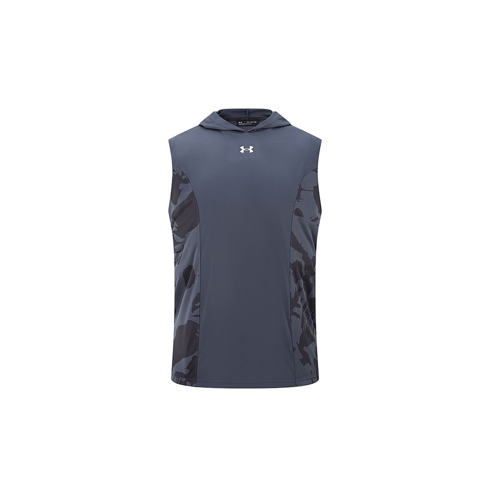 Under Armour Sports Running Fitness Basketball Moisture Wicking Quick Dry Sleeveless Hooded Vest Unisex Vests Gray 24500001-013