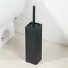 Black Toilet Brush Holder with Brush SUS304 Chrome Bathroom Toilet Scrub Cleaning Brush Holder Set