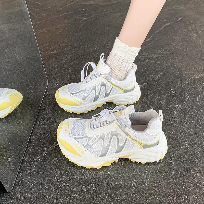 Casual retro breathable mesh women's summer fashion versatile color matching design comfortable sports running shoes
