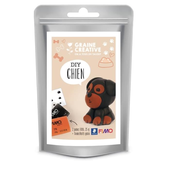 Jouet créatif - DTM LOISIRS CREATIFS - Pâte à modeler chien gris - Simple à réaliser