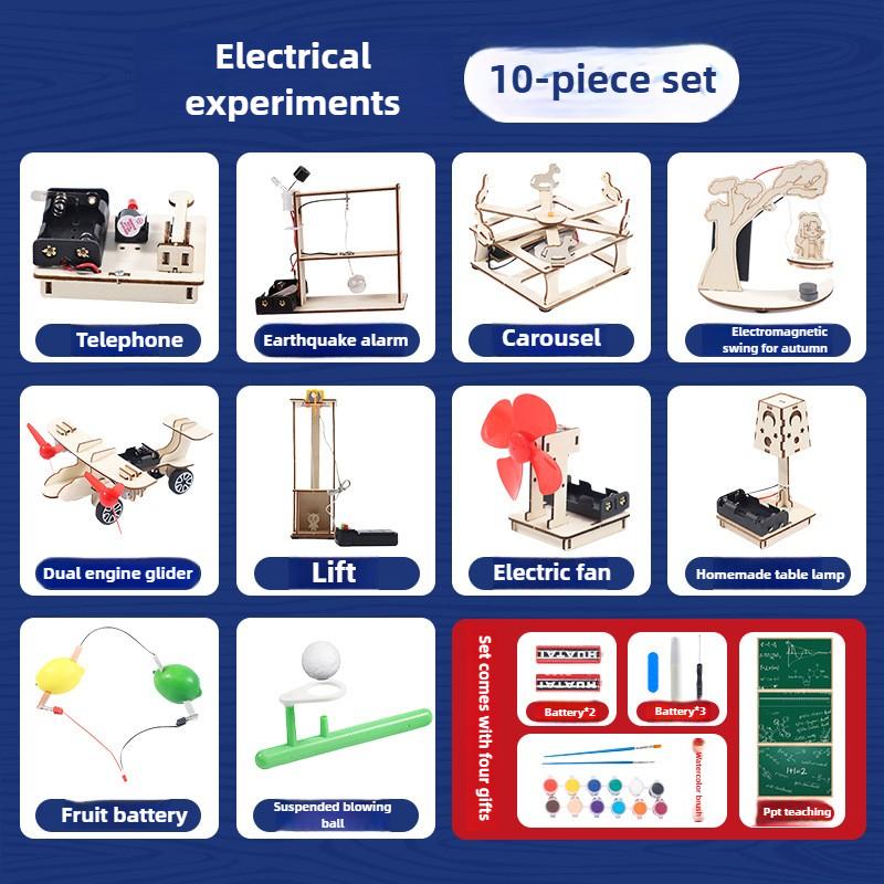 STEM Educational Science Kit for Kids Mechanics & Electricity Experiments DIY Technology Lab Toys Classroom Learning Materials