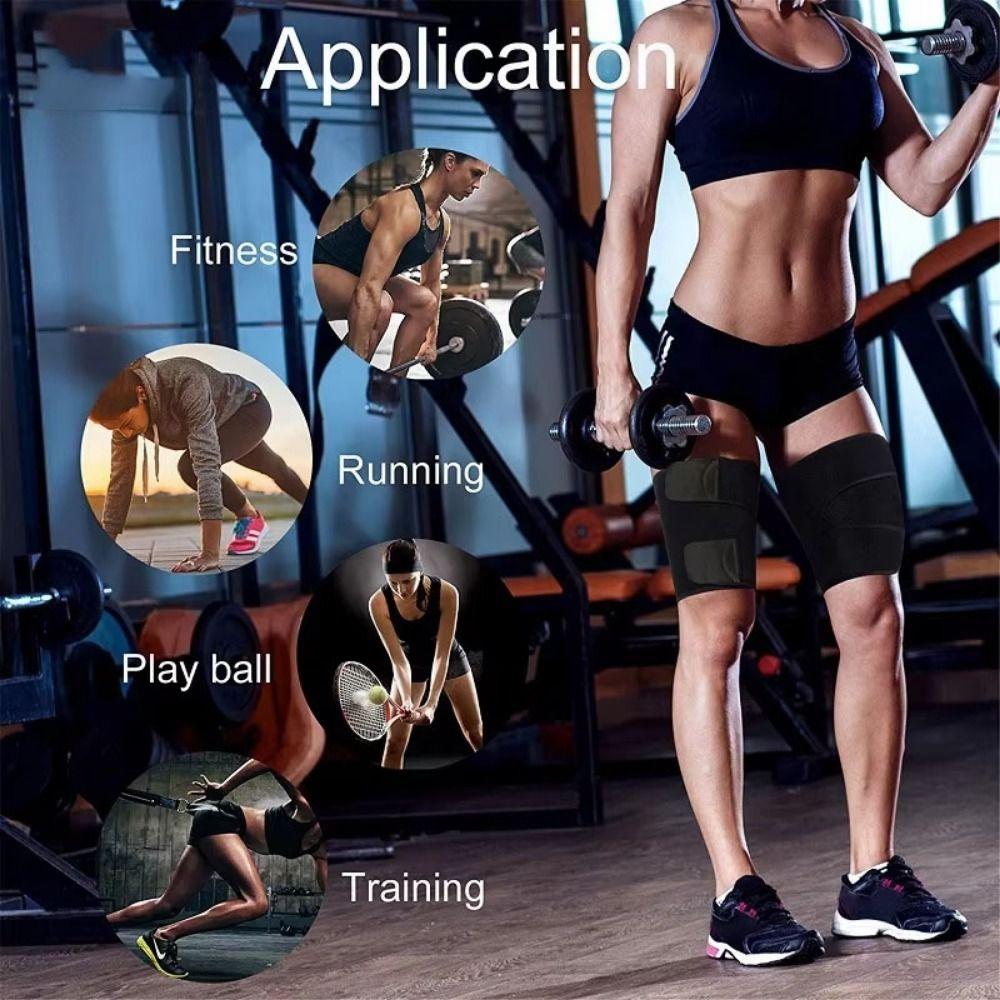 1 Pair Compression Leg Support Thin & Light Upper Leg Sleeves Hamstring Support Leg Guards  Running