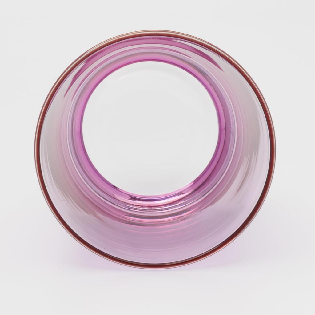 Otsuka Glass "Pinsel" Rocks Glass, Old Style, Approx. 210ml, Amethyst, Purple, Made In Japan, 6278-726-4-1P