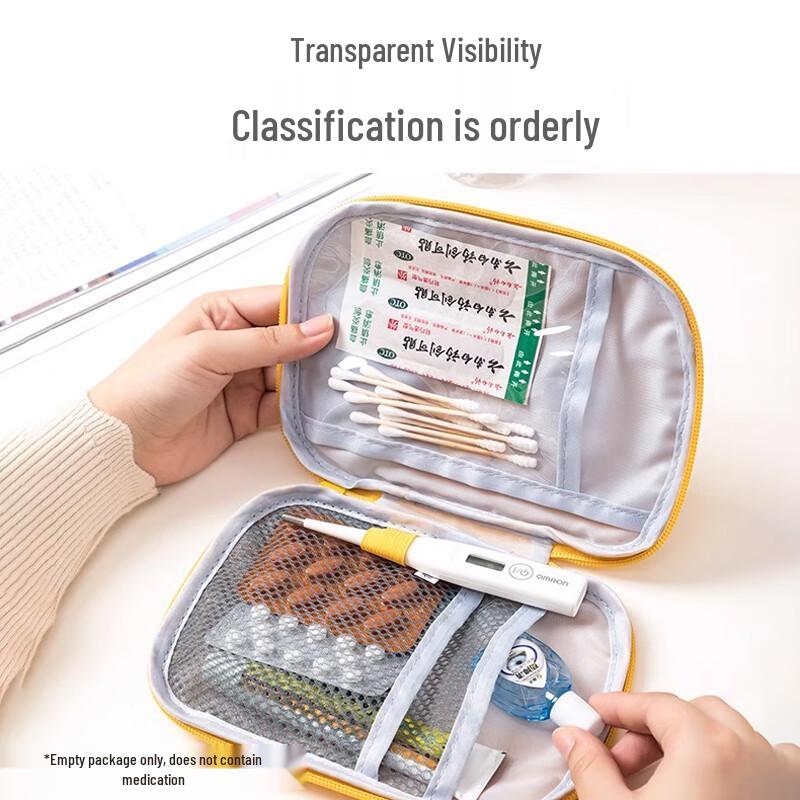 Portable First Aid & Medical Travel Kit - Compact Medicine Storage Bag for Home and Travel
