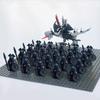 New 21Pcs Solider Uruk Hai Army Figrues King Angmar With Fell Beasts Shield Sword Bow Spear Weapons Kid Toys