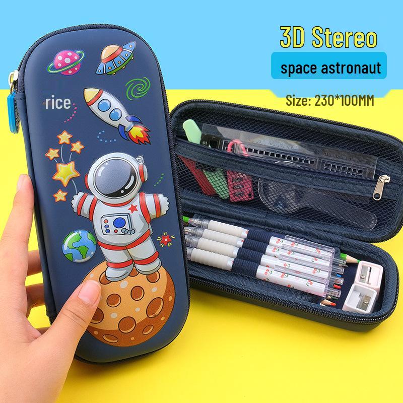 3D Stereo Pencil Case: Large Capacity, Dirt-Resistant, Cute Milky White School Supplies Stationery Bag