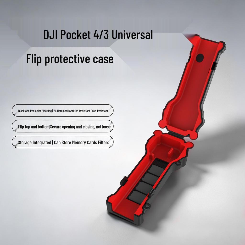 Drop-Proof Storage Box for DJI Pocket 4 Accessories with Magnetic Filter and Silicone Case Compatibility