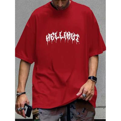 Men's Tee Cool Printed Man Loose O-neck Short Sleeve T-shirt Casual Clothes 3 Colors Top for Couple