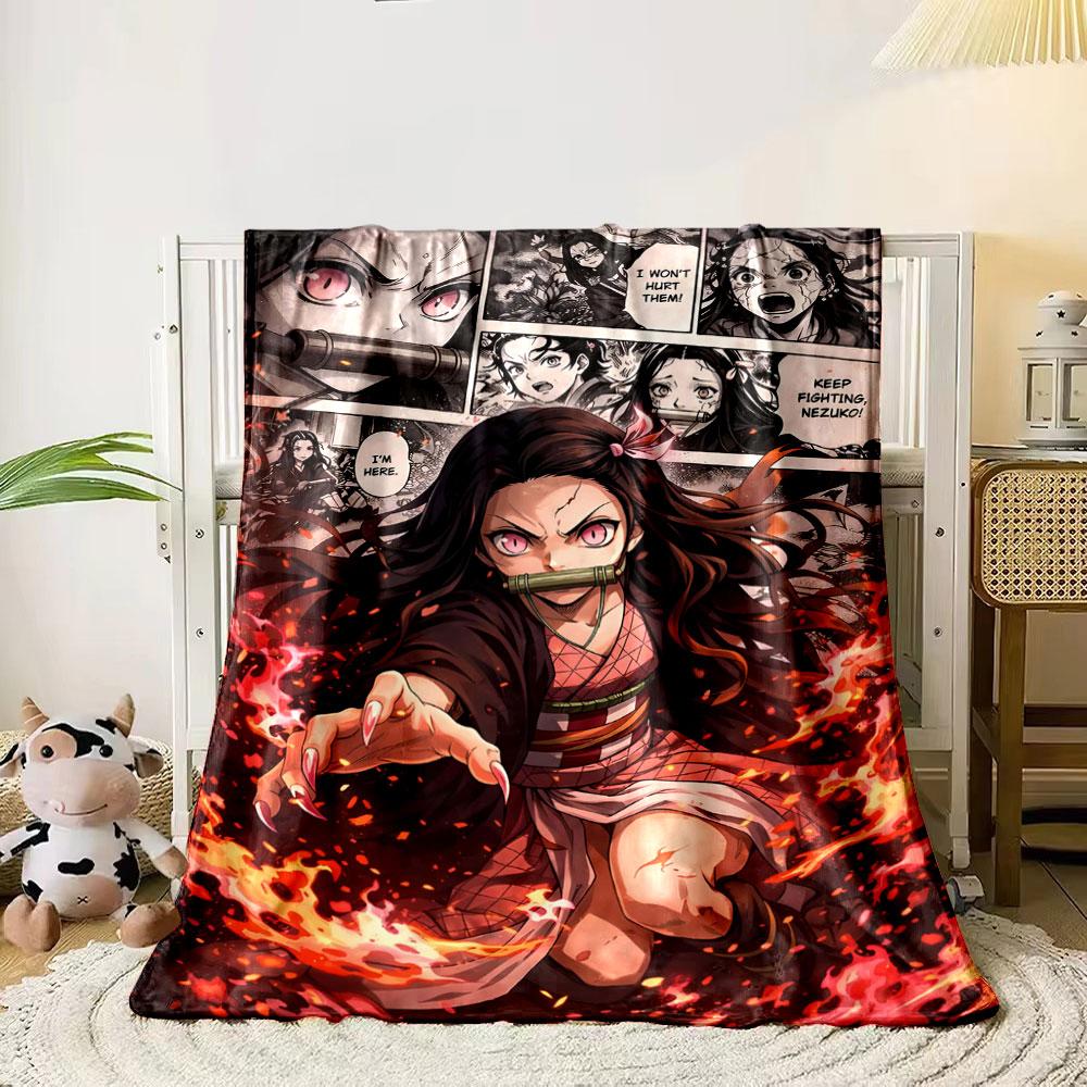 

Fiery combat scene featuring a determined character with dynamic flames. for all seasons blanket lunch break throw gift 80cm x 120cm