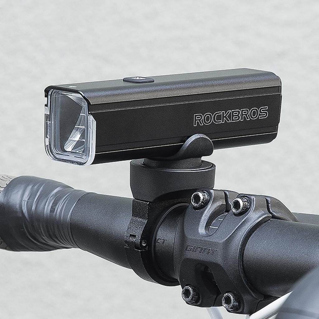 1000 lm front bike light with USB-C - USB-A cable - black