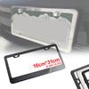 Universal Alloy License Plate Frame Black Carbon Bracket American Auto Accessory Fiber Number Plate TAG Cover for Front Rear License Plate Covers