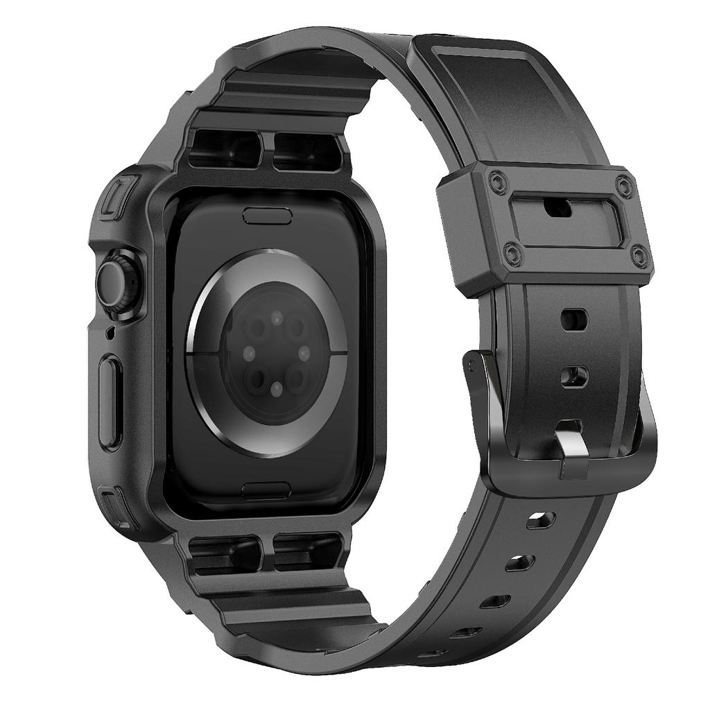 For Apple Watch Series 10 46mm TPU One-Piece Solid Color Watchband with Protective Case