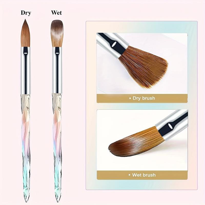 6-teiliges Acrylnagelbürsten-Set, Professionelle Nagelbürsten für Acrylanwendung Acrylpulver Nagelverlängerung und 3D-Nageldesign