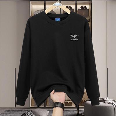 2025 Autumn American Style Men's Heavyweight Plus Velvet Bird House Hoodie - Loose Fit, Thick, Round Neck, Long Sleeve for Couples