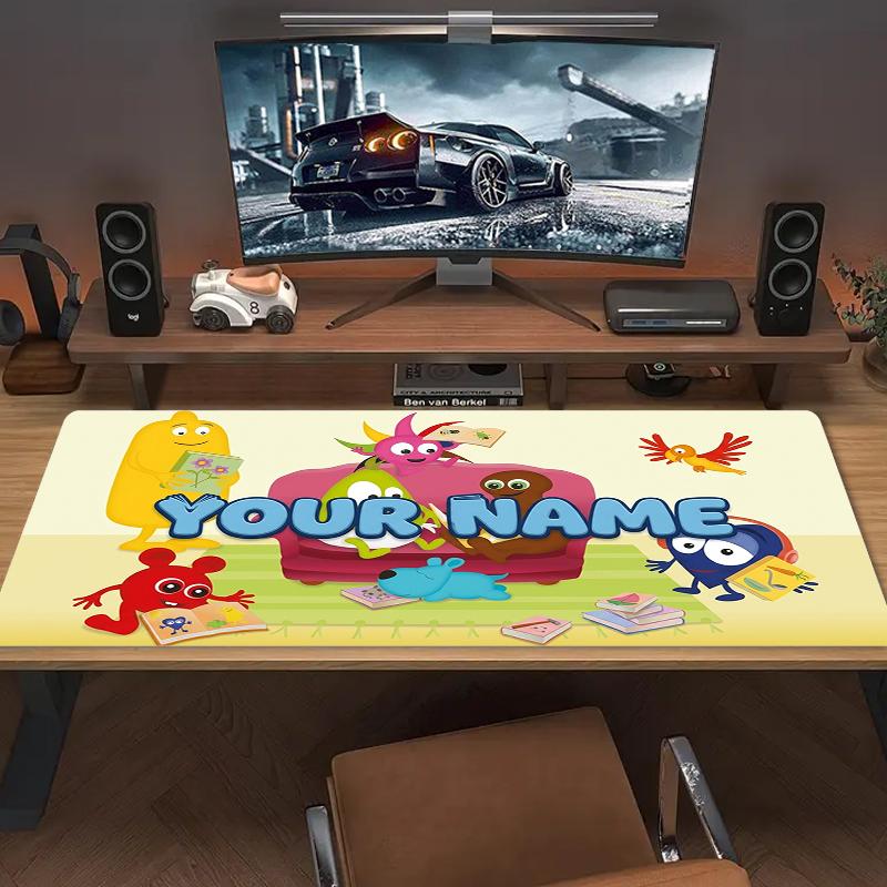 Custom Name Babblarna Mouse Pad Large Gaming Table Cushion Non-slip Laptop Tablet Big Mousepad XXL Mat Mini PC Playmat With Lock edge_XIA
