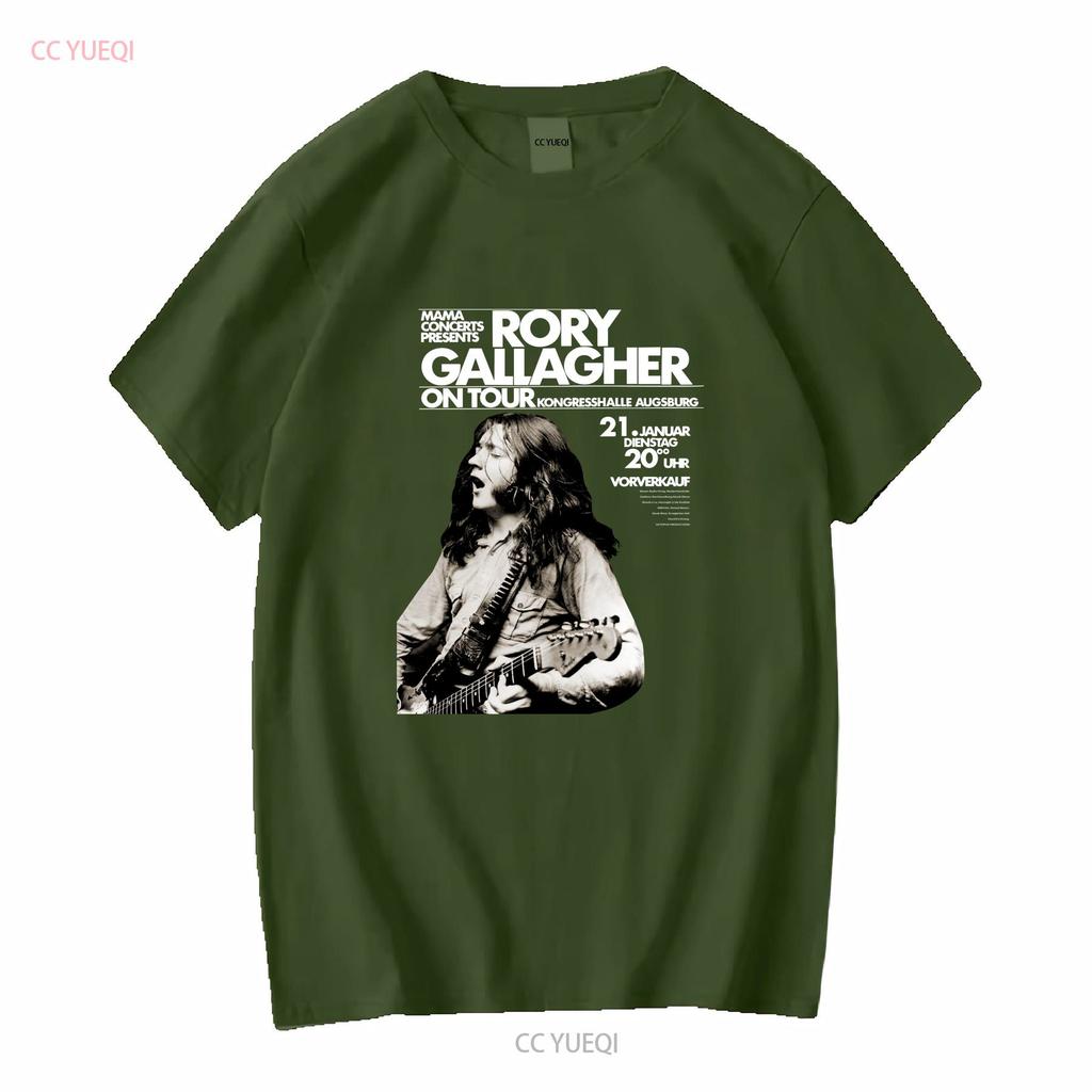 Rory Gallagher In Tour Concerto Rara Nera Taglia Piena Maglietta vintage Lavata Elastica streetwear grafica Versatile Unisex