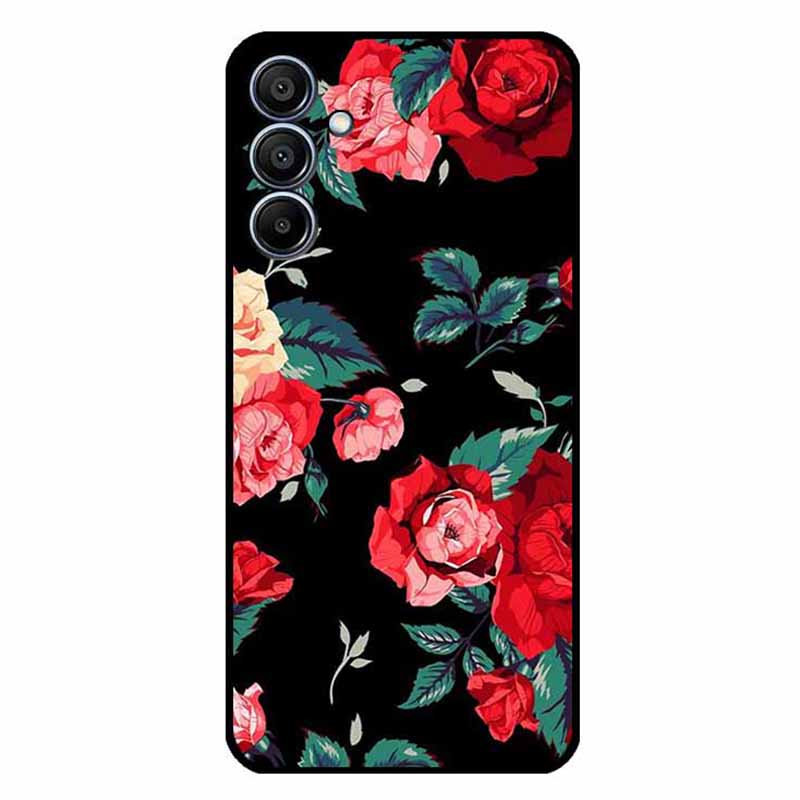 

For Samsung Galaxy F15 5G/M15 5G Case Trendy Design TPU Phone Cover Black/Rose