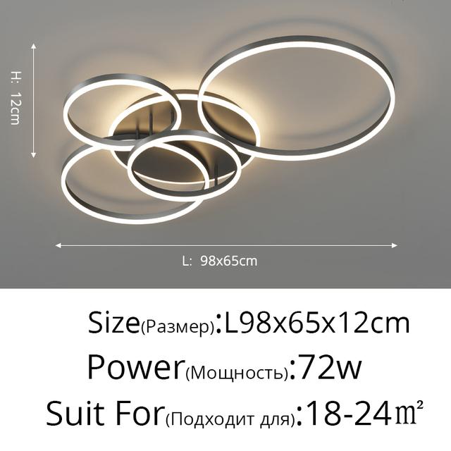 Modern LED Ceiling Chandelier Lighting for Living Bedroom Ring Pendant Lamp Postmodern Simple Lustre Foyer Chandeliers