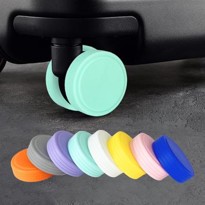 8 adet bagaj jant kapakları sessiz tekerlekler koruyucular Carry-on bagaj ofis koltukları için silikon tekerlek ayakkabıları