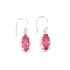 Natural Pink Tourmaline Gemstone 925 Sterling Silver Handmade Earrings 1.4" EE-169-9