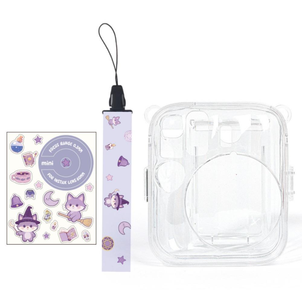 3 In 1 Instant Camera Case With Cartoon Sticker Anti Scratch Protective Cover Adjustable Strap For Fujifilm Instax Mini 13