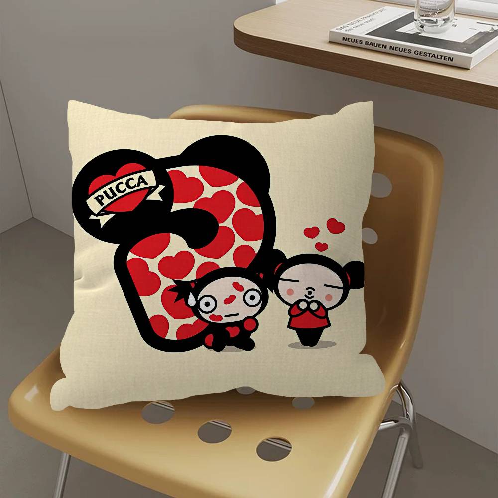 vintage Cartoon P-Pucca Cushion Cover Decorative Pillow Sofa Home Decor case pillow cases