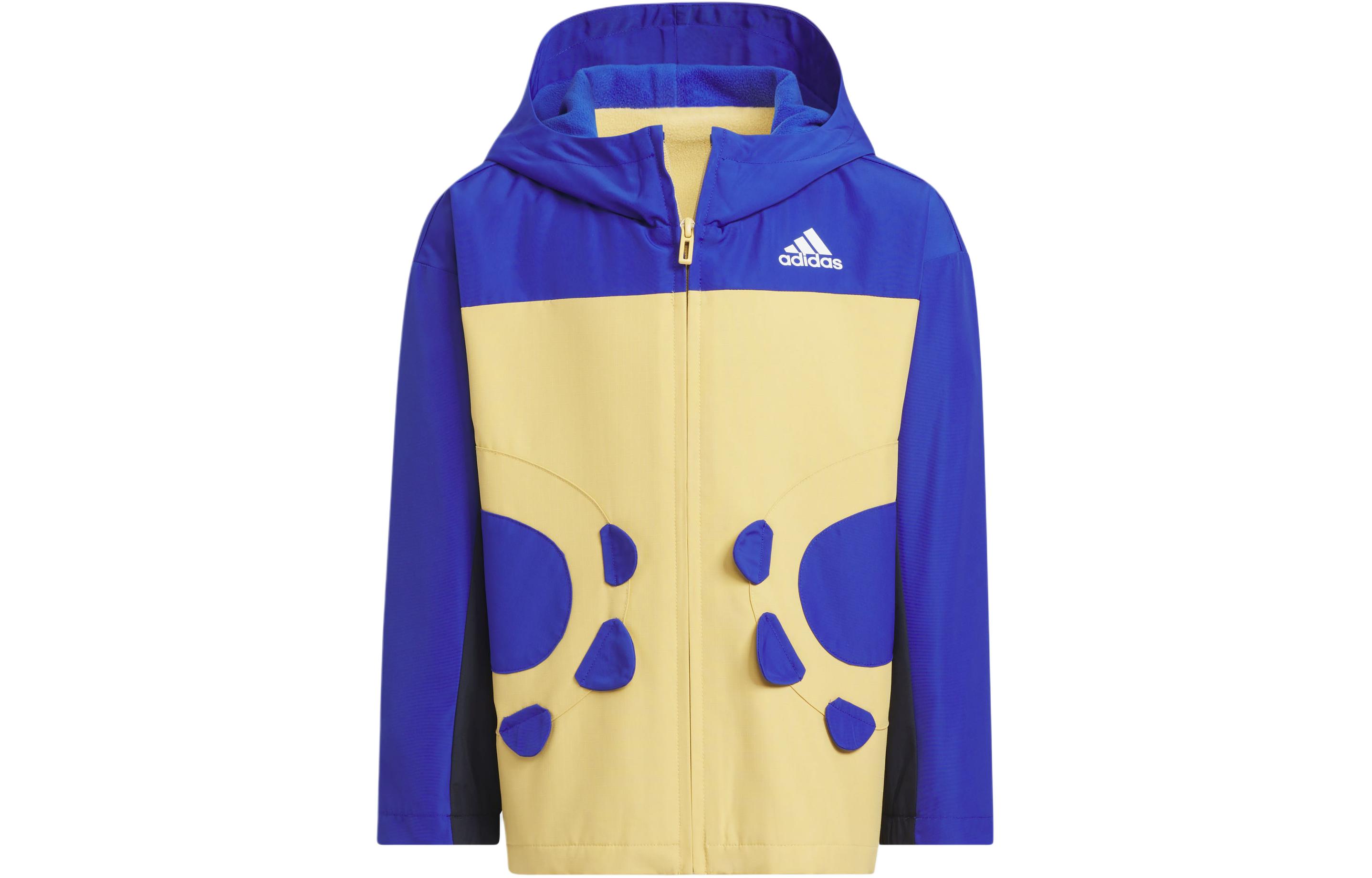 Adidas Jackets & Coats SPORTSWEAR URBAN JACKET Semi Neon Blue/White Kids JF1377 A104