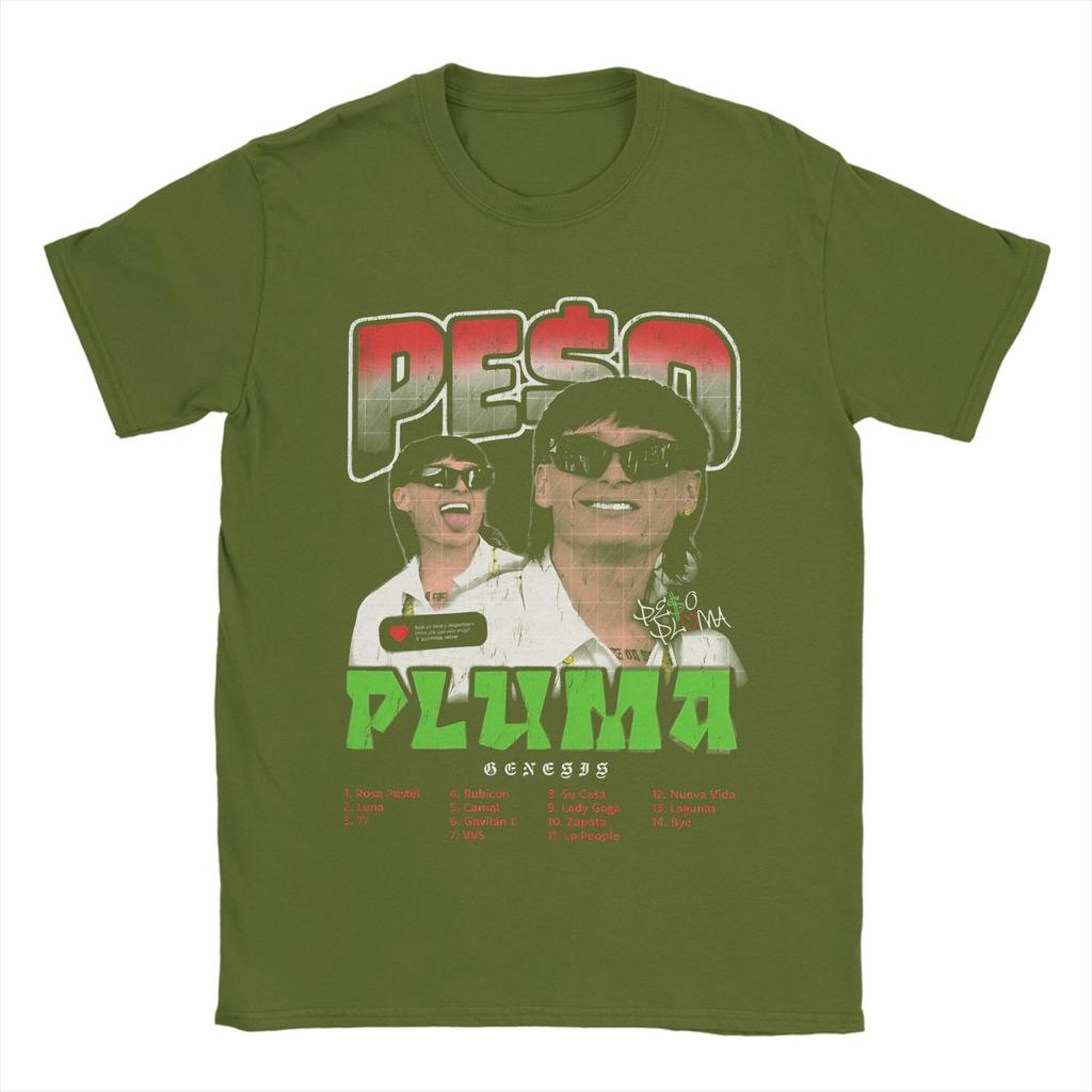 Vintage Singer Peso Pluma Dinastía Tour 2026 TShirts Unisex Crew Neck 100 Cotton T Shirt Short Sleeve Tee Shirt Plus Size