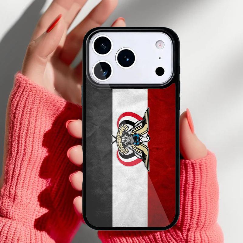 Yemen National Flag Coat Of Arms Theme Phone Case for iPhone 17 Air 16e 15 14 13 Pro Max Back Cover for 12 11 Pro Coque