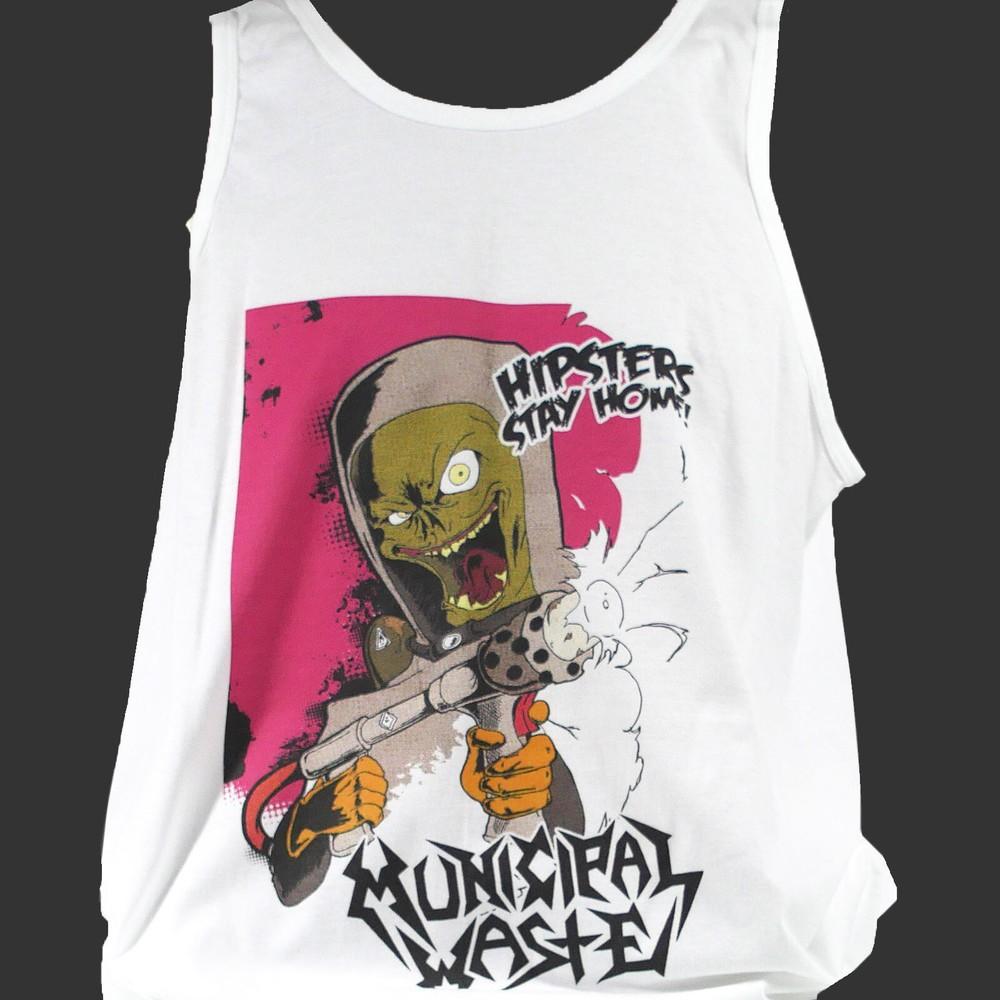 

Municipal Waste Metal Punk Rock T-SHIRT vest top unisex white S-4XL L