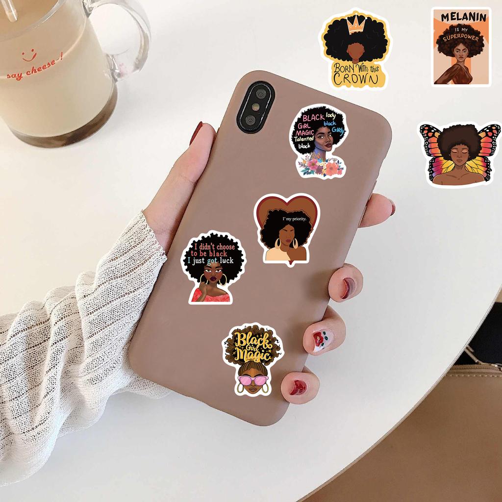 50PCS Black Magic Affirmation Sticker Modern Waterproof Classic DIY Scrapbook Coffee Luggage Skateboard Art Picture Sticker