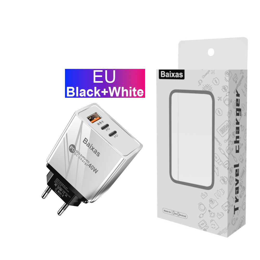 Universal Power Adapter Charger for US/EU/UK - 1U+2PD Standard.