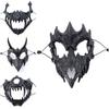 Stylish Black And White Tiger And Yaksha Masks For Role Playing And Holiday Celebrations