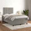 Maison Exclusive - Bed Slat Base and Mattress Light Grey 120x200cm Velvet