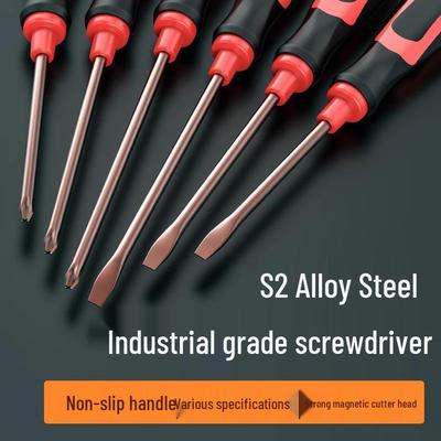 Industrial Grade Magnetic Phillips & Slotted Screwdriver Set - Durable Alloy, Super Hard, Small Collection