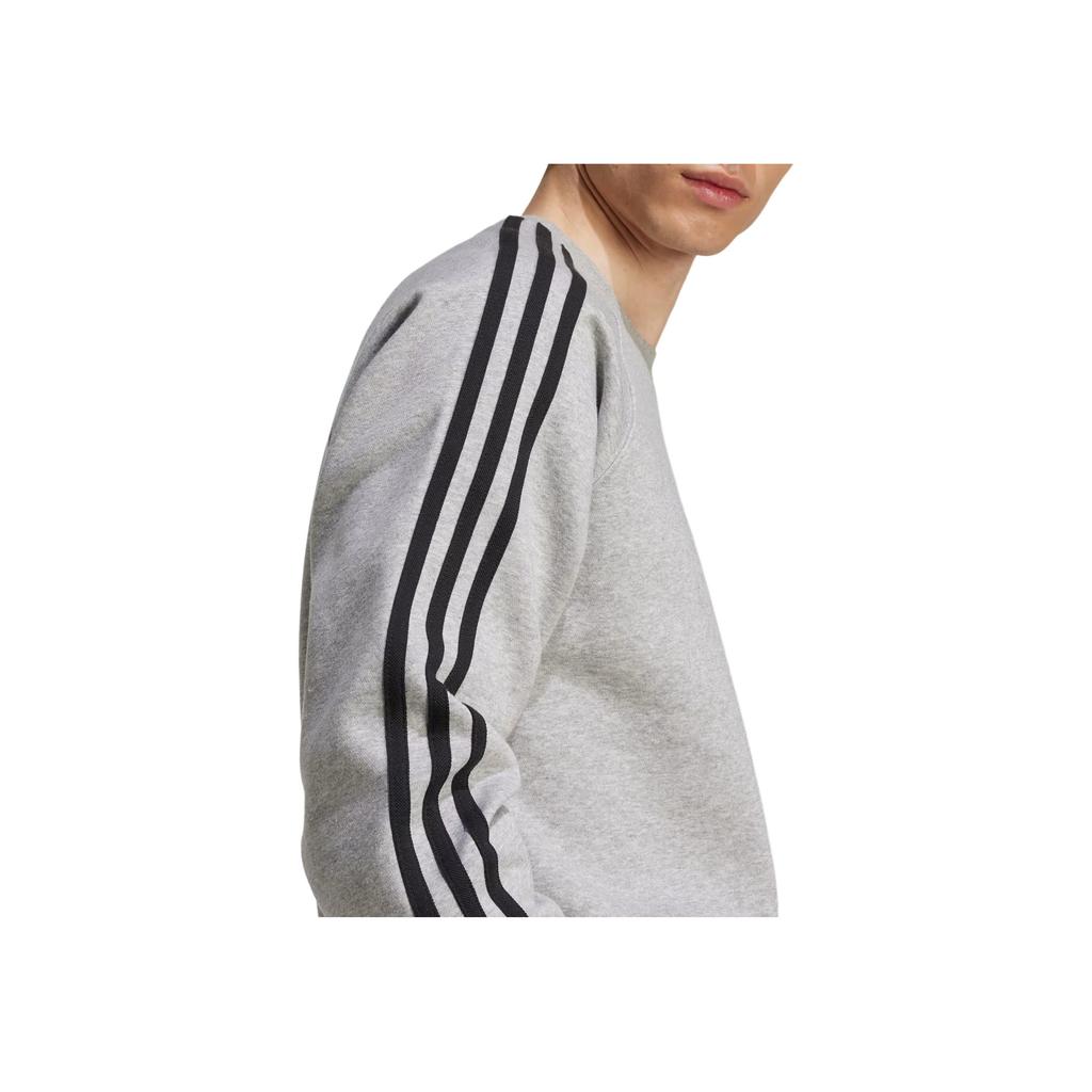 Adidas Sweatshirt Original Manches Longues à Rayures Homme Hauts Gris JY1379