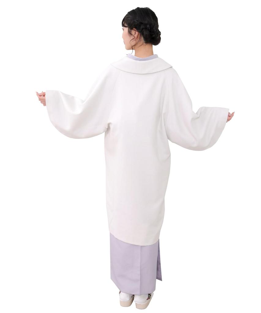KYOETSU Kimono Coat Hechima Collar Dolman Sleeve Blended Wool 6 Off White M Women's