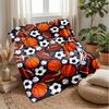 Sports Ball Pattern 7 Theme blanket Lightweight Warm Flannel Blanket Decorative Throw Blanket for Home Decoration