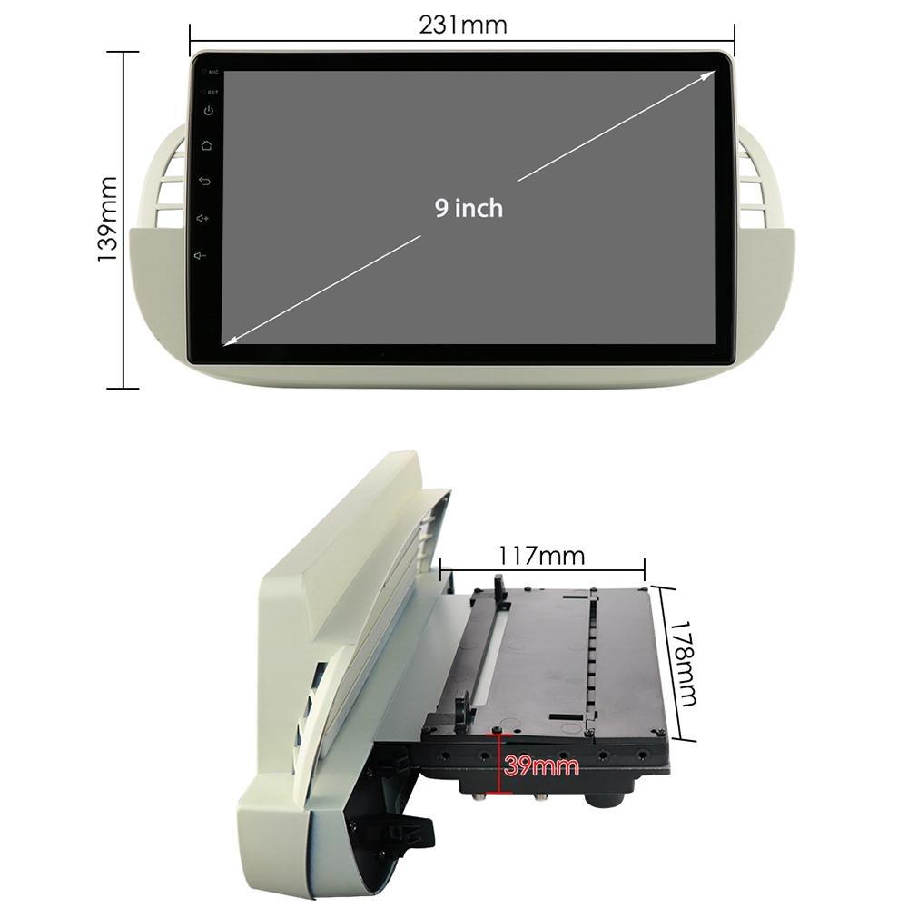 OSSURET 4G 8Core Android Car Radio GPS Stereo For Fiat 500 2007-2014 Multimedia Video Player 2DIN Autoradio DSP Carplay 7862 Intelligent Head Unit FM